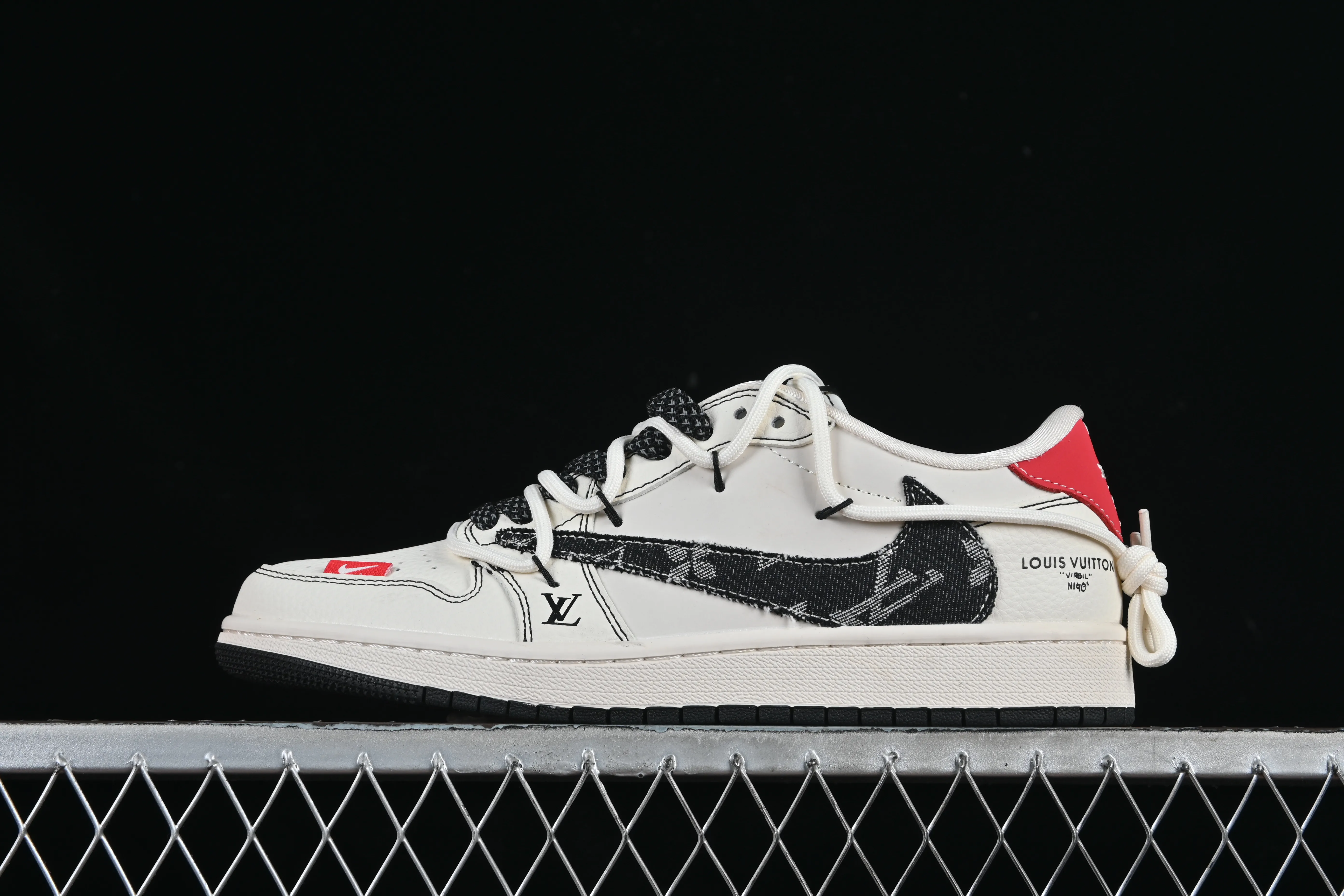 All categories Air Jordan Jordan series basketball shoes Air Jordan 1 Low High-end customized low-top sneakers Travis Scott x Fragment Design x Air Jordan 1 Low OG SP AJ1 Joe 1 LV joint red tail drawstring low-top cultural casual sneakers DM6868-108
